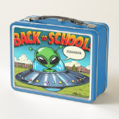 Alien bestudeert de aarde (Achterkant)