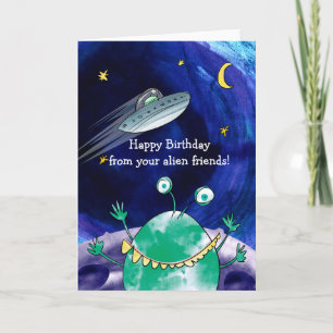 Alien Birthday-kaart Kaart
