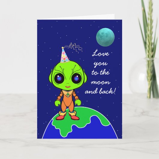 Alien Birthday Kaart nieuw bij Jo Afbeeldingen (Voorkant)
