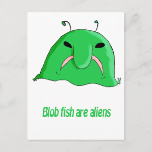 Alien blob briefkaart