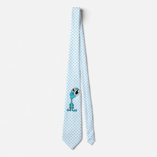 Alien Blue Polka Cravate