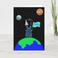 Alien Bonne carte d'anniversaire 3 par Jo Images