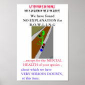 Alien Bowling Alley van kunstenaar Wendy Bridges Poster (Voorkant)