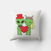 Alien Bride Groom Decorative Wedding Kussen (Achterkant)