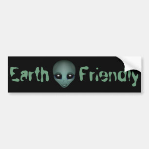 Alien Bumpersticker Friendly Alien Bumpersticker