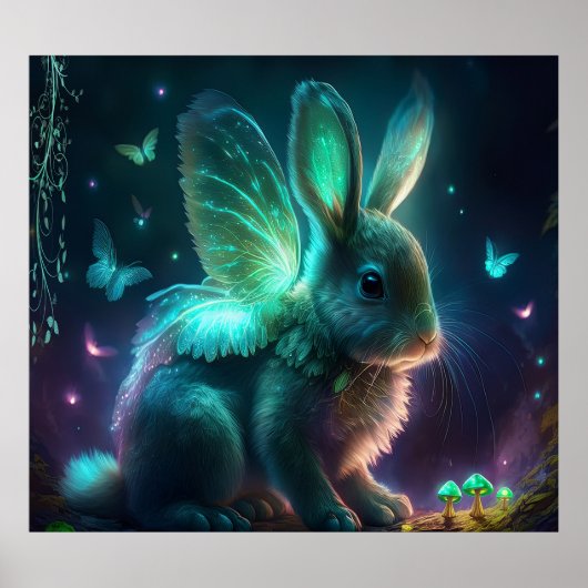 Alien Bunny Poster (Voorkant)