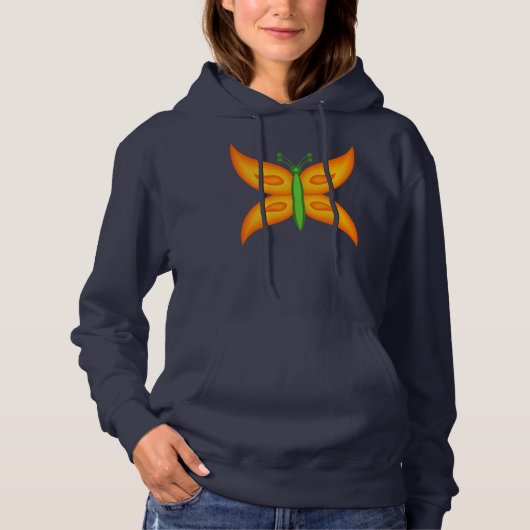 Alien Butterfly Basic Hooded Sweatshirt (Voorkant)