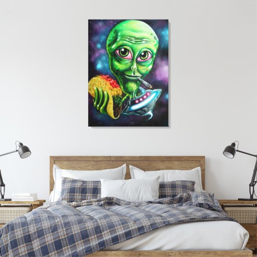 Alien Canvas Afdruk (Insitu (Slaapkamer))