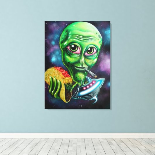 Alien Canvas Afdruk (Insitu (Houten vloer))