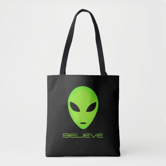 Alien cartoon canvas tas (Voorkant)
