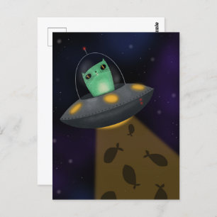 Alien Cat Briefkaart