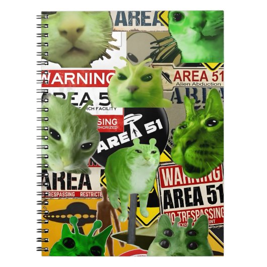 Alien Cat Invasion: de Area 51 Felines Notitieboek (Voorkant)