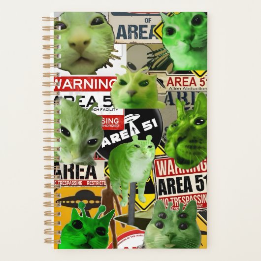 Alien Cat Invasion: de Area 51 Felines Planner (Voorkant)