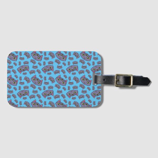 Alien Cat Pattern Bagagelabel (Voorkant (horizontaal))