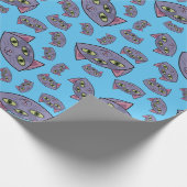 Alien Cat Pattern Cadeaupapier (Hoek)