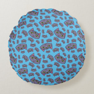 Alien Cat Pattern Rond Kussen