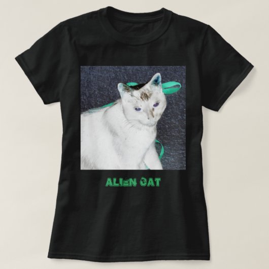 Alien Cat T-shirt (Design voorkant)