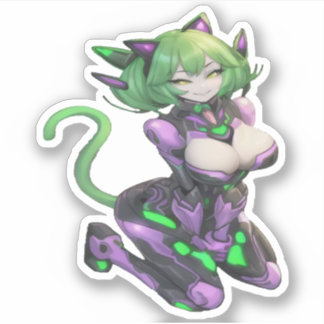 Alien Catgirl 1 Sticker