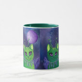 Alien Cats Space Cat Galaxy Astral Art Mok (Midden)
