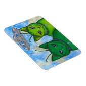 Alien Chats UFO Espace Imaginaire Chat Art Magnet (Côté Droit)