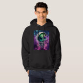 Alien Chibi Galaxy en Sweat - shirt à capuche (Devant entier)