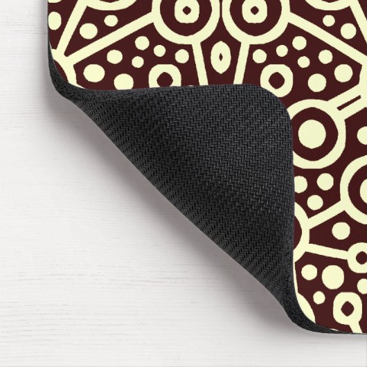 Alien Circuit II - Cream on Dark Brown Muismat (Hoek)