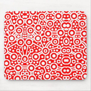 Alien Circuit II - Rood en Wit Muismat