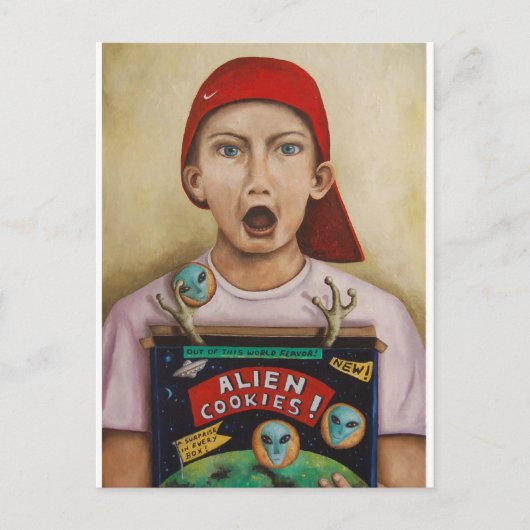 Alien Cookies Briefkaart (Voorkant)