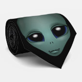 Alien Cravates Cadeaux Gris Alien cravate Alien Ar (Roulé)