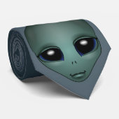 Alien Cravates Cadeaux Gris Alien cravate Alien Ar (Roulé)