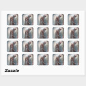 Alien Creature Science Fotion Vierkante Sticker (Vel)