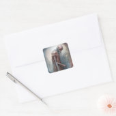 Alien Creature Science Fotion Vierkante Sticker (Envelop)