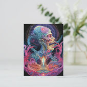 Alien Creature Surreal Horror Art Briefkaart (Staand voorkant)
