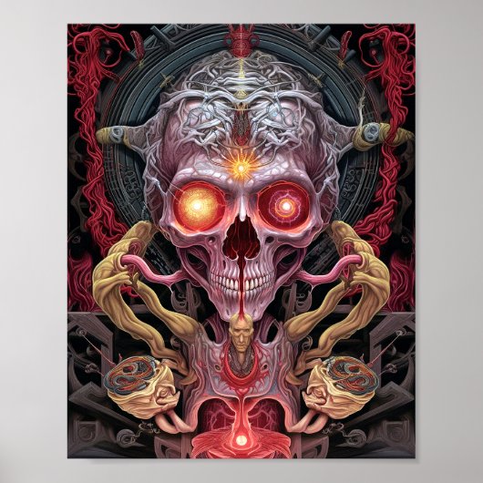 Alien Creature Surreal Horror Art Poster (Voorkant)