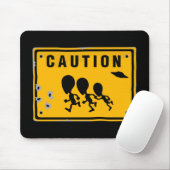 Alien Crossing Sign Muismat (Met muis)