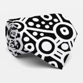 Alien Curcuit Abstract II - wit op zwart Stropdas (Opgerold)