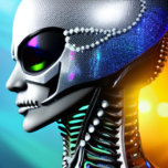 Alien Cyborg Science fiction T-Shirt<br><div class="desc">Science fiction T-shirt Alien Espace Futuriste Belle couleur Art réaliste</div>