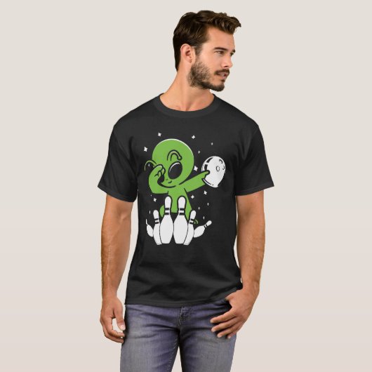 Alien Dabbing - Bowling T-shirt (Voorkant volledig)