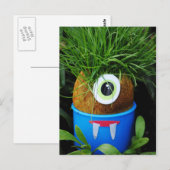 Alien Dans Ma Carte Postale Jardin (Devant / Derrière)