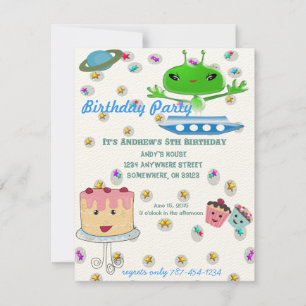 Alien Days Invitation Birthday Party Kaart