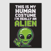 Alien de costume humain Halloween Magnet (Devant)