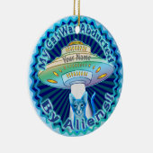 Alien de vaisseau spatial Chat Abduction ornement  (Droite)