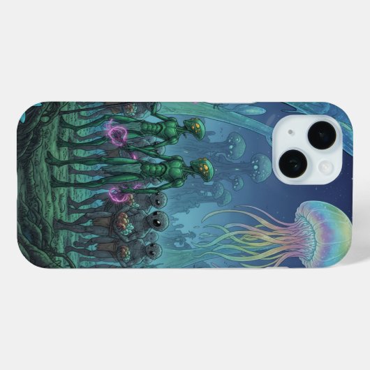 Alien Deep Sea Encounter Case-Mate iPhone Case (Achterkant (horizontaal))