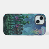 Alien Deep Sea Encounter iPhone 15 Hoesje (Achterkant horizontaal)