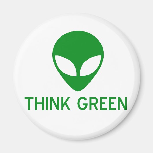 Alien Denk Groene Magneet (Voorkant)