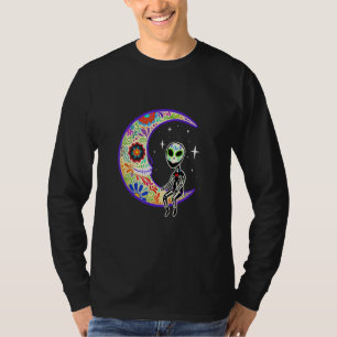 Alien Dia de Los Muertos Skeleton Sugar Skull T-shirt