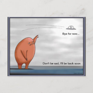 Alien die afscheid nemen - Briefkaart