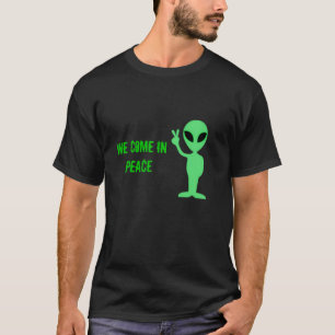Alien die komen in het Shirt van vrede