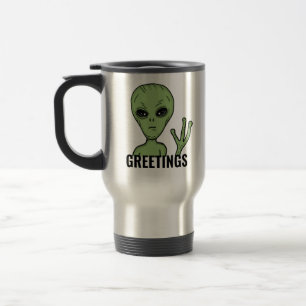 Alien Digital Art-groeten Reisbeker