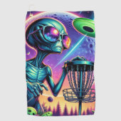 Alien Disc Golf Golfhanddoek (Voorkant)